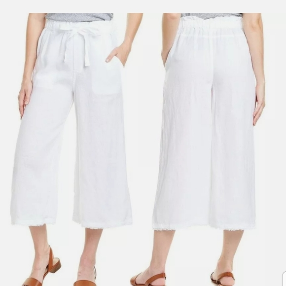 Cropped White Linen Pants | Poshmark